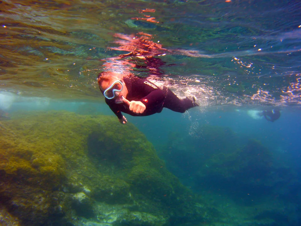 Snorkelling in volcanic bays